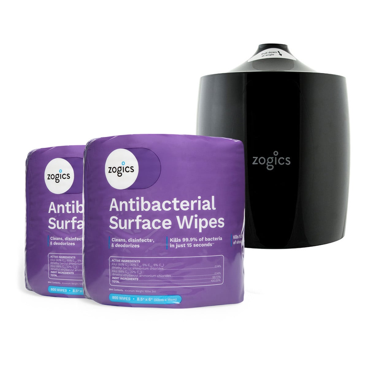Gym Disinfecting Wipes and Dispenser Bundle (2 Rolls) | Zogics (Z800-2-Z500)