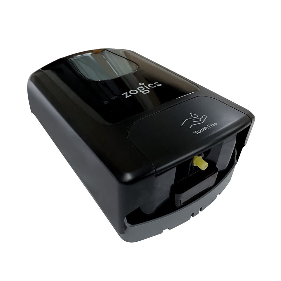 Hands-free Zogics soap dispenser with a sensor at the base