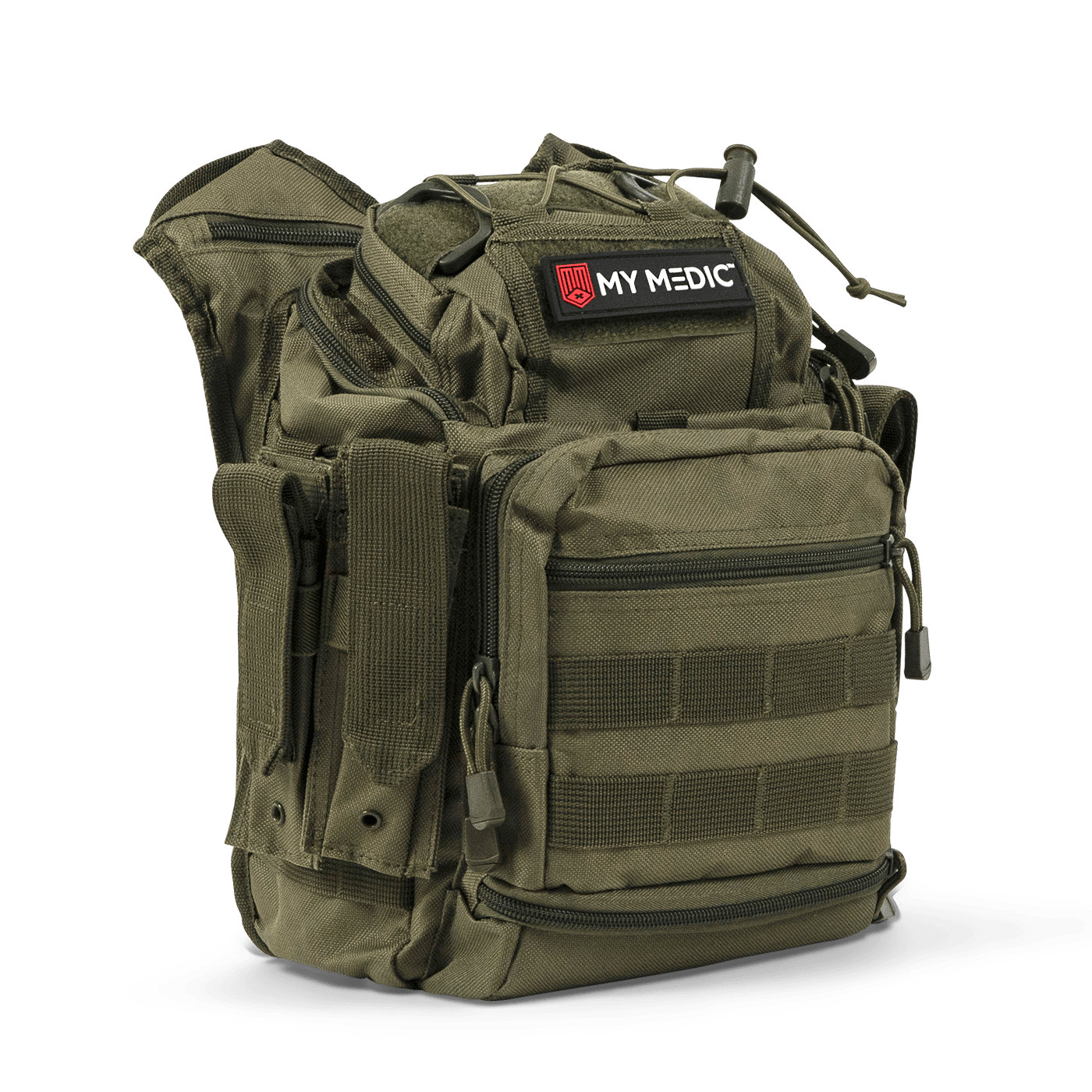MyMedic Recon first aid kit in tactical green – durable emergency medical bag with essential supplies