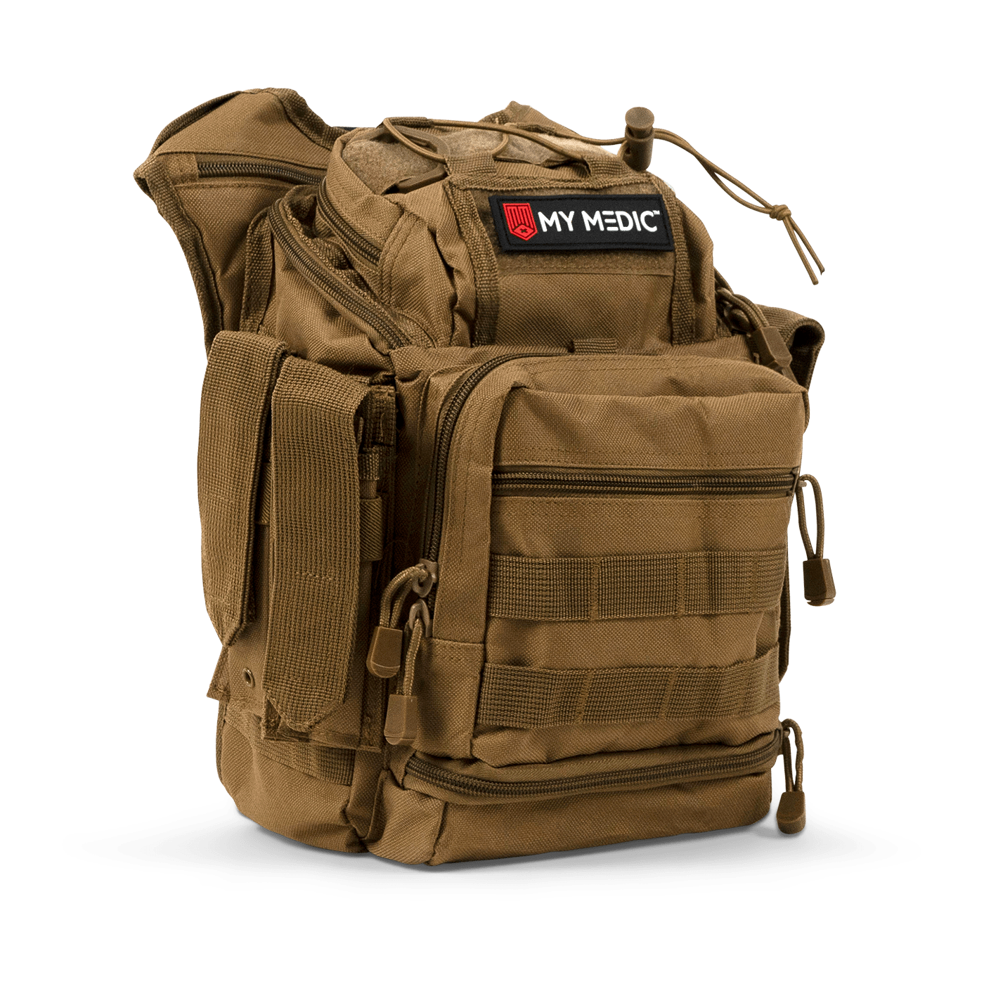 MyMedic Recon first aid kit in coyote brown – rugged tactical trauma kit for outdoor emergencies