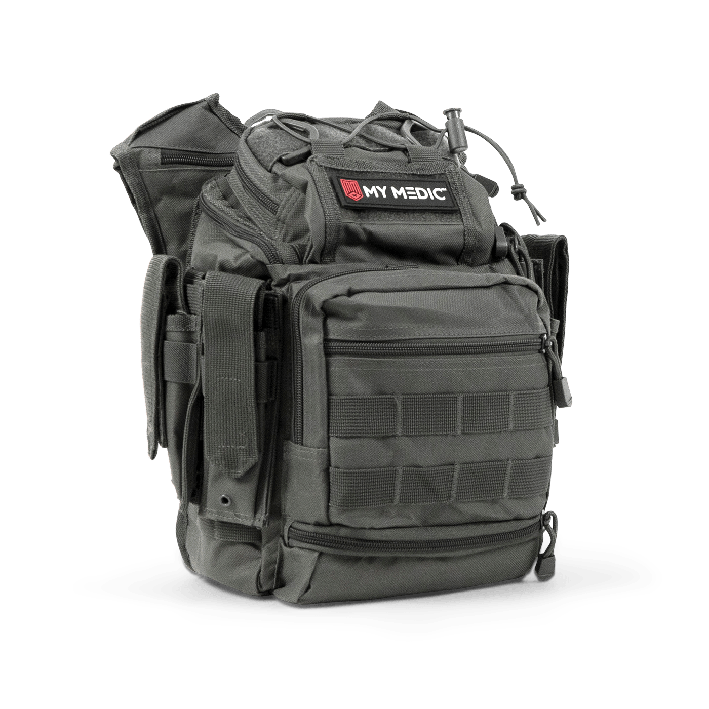 MyMedic Recon emergency first aid kit in grey – premium trauma bag for travel, home, or work safety
