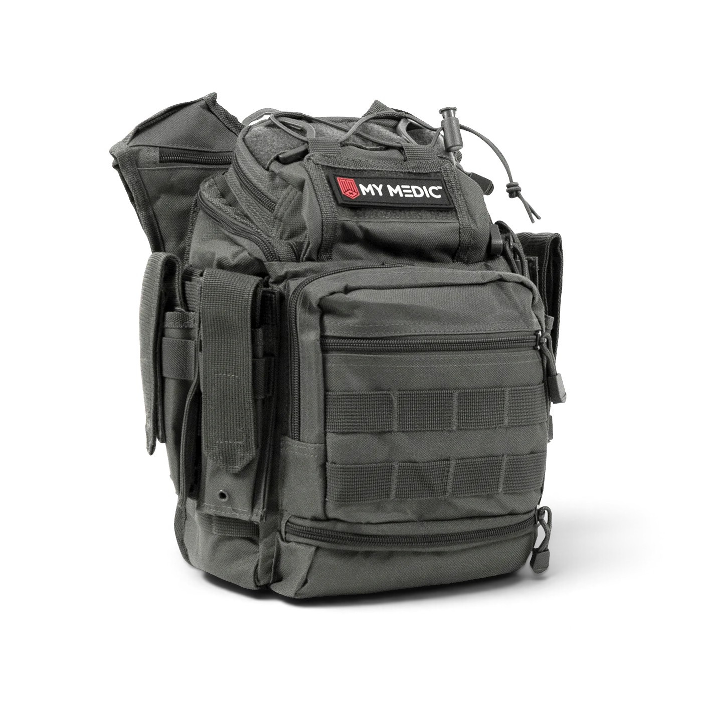 MyMedic Recon emergency first aid kit in grey – premium trauma bag for travel, home, or work safety