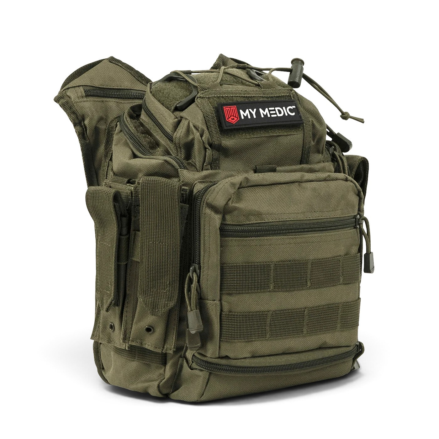 MyMedic Recon first aid kit in tactical green – durable emergency medical bag with essential supplies