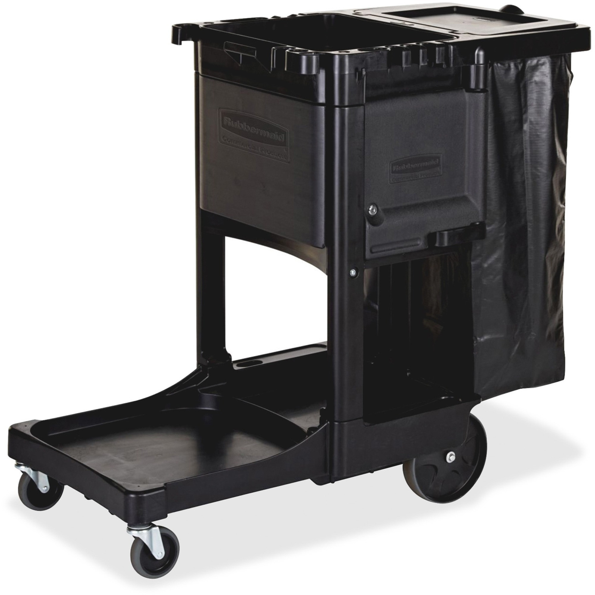Executive Janitor Cleaning Cart, Black
