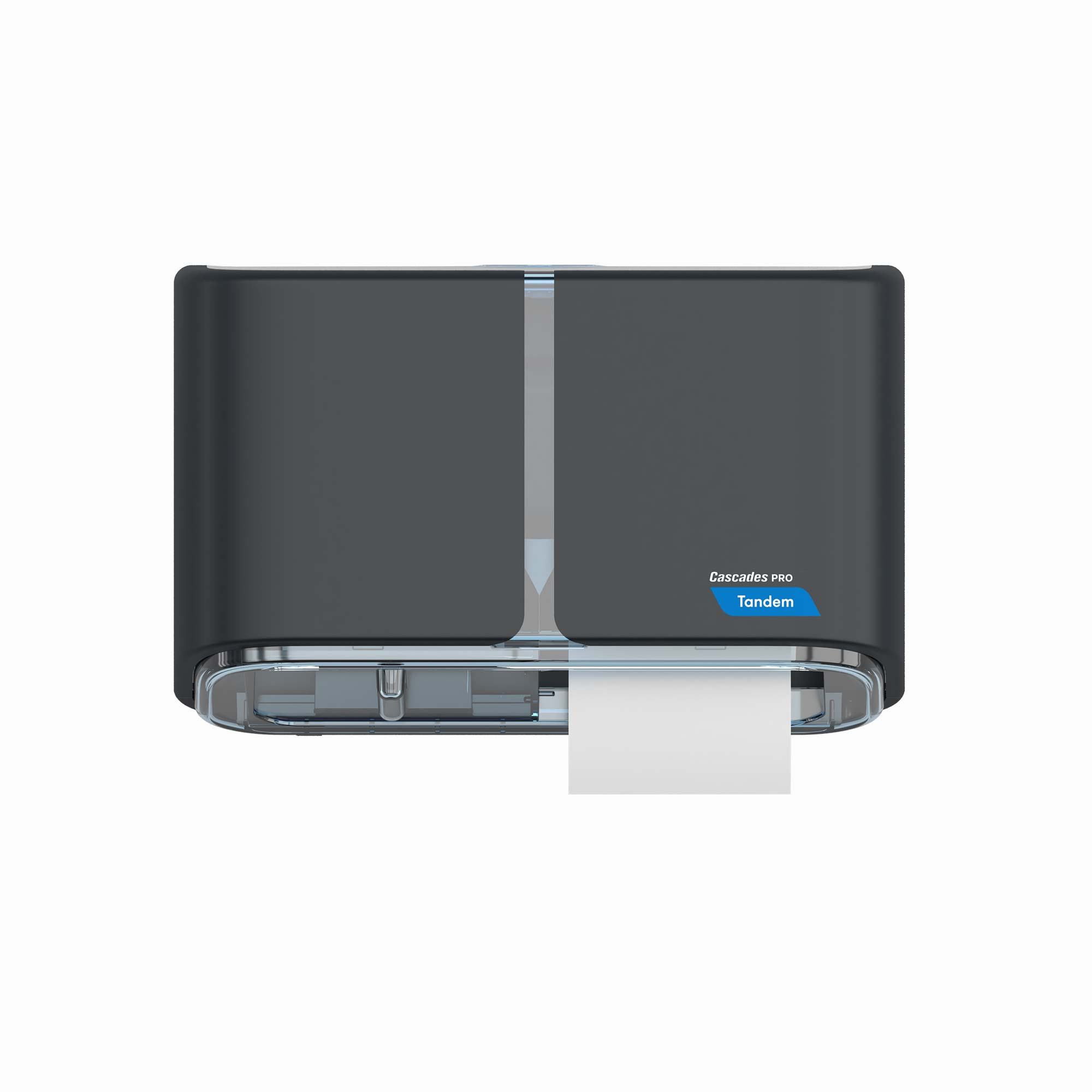 Cascades Pro Tandem Side-by-Side High-Capacity Bath Tissue Dispenser C312- Dark Grey