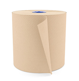 Cascades-Pro Perform Roll Paper Towels for Tandem Dispensers , 1-ply, Natural, (7.5 in x 775 ft/roll)
