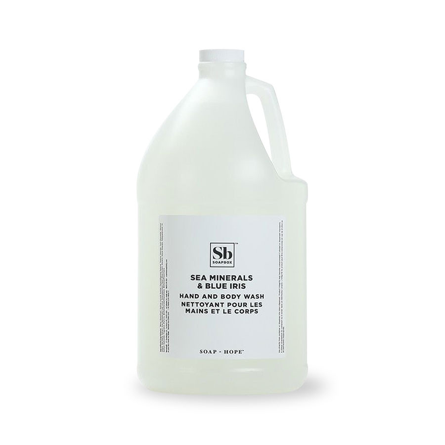 Soapbox Sea Minerals & Blue Iris Wash—hydrating formula with shea butter & marine extracts