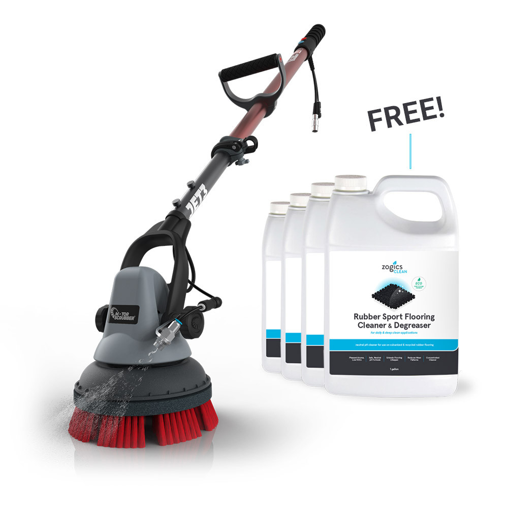 JET3 Floor Scrubber Starter Kit with Free Zogics Floor Cleaner (MSJET3-NC-Bundle)