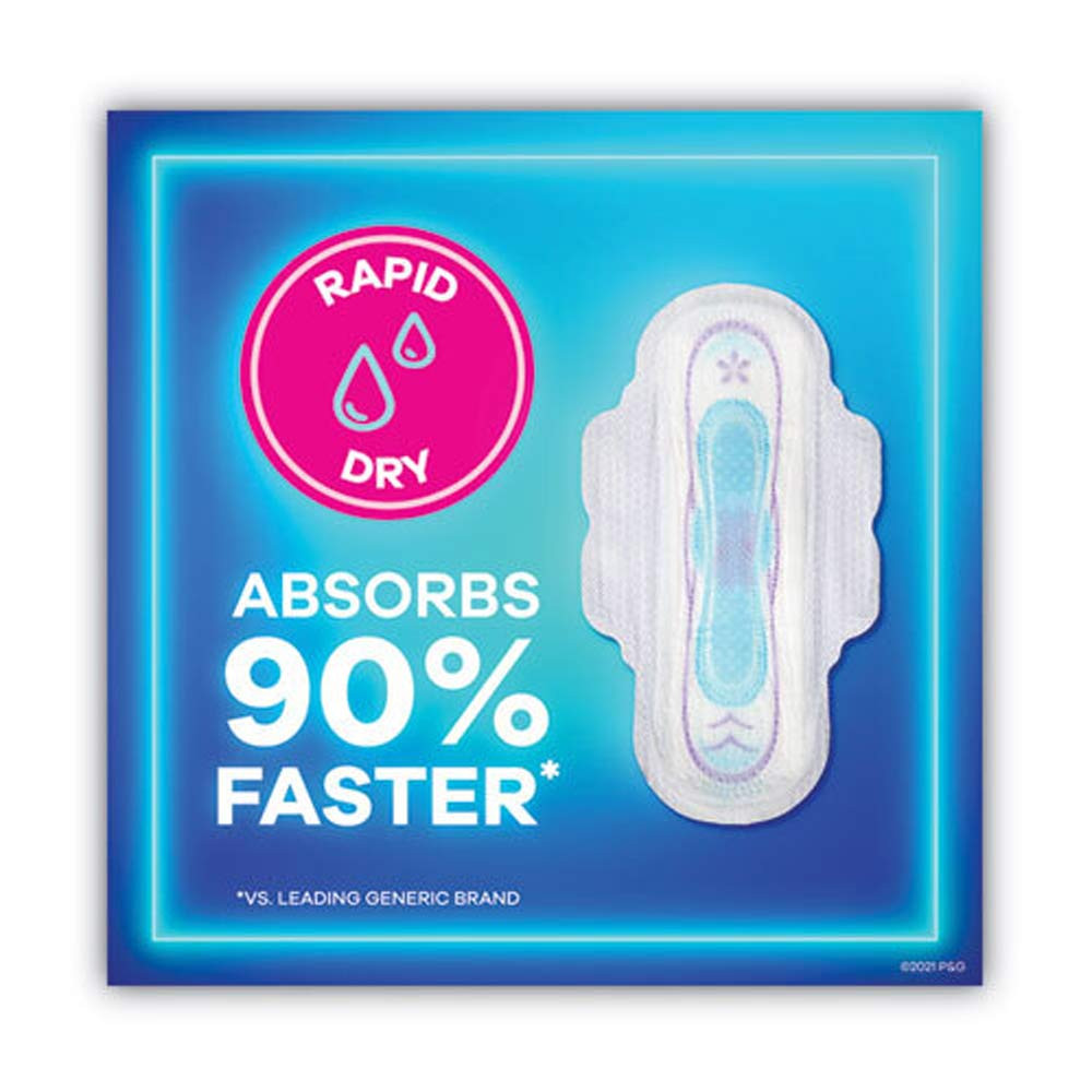 Feminine hygiene product with 90% satisfaction rating badge and sanitary pad illustration.