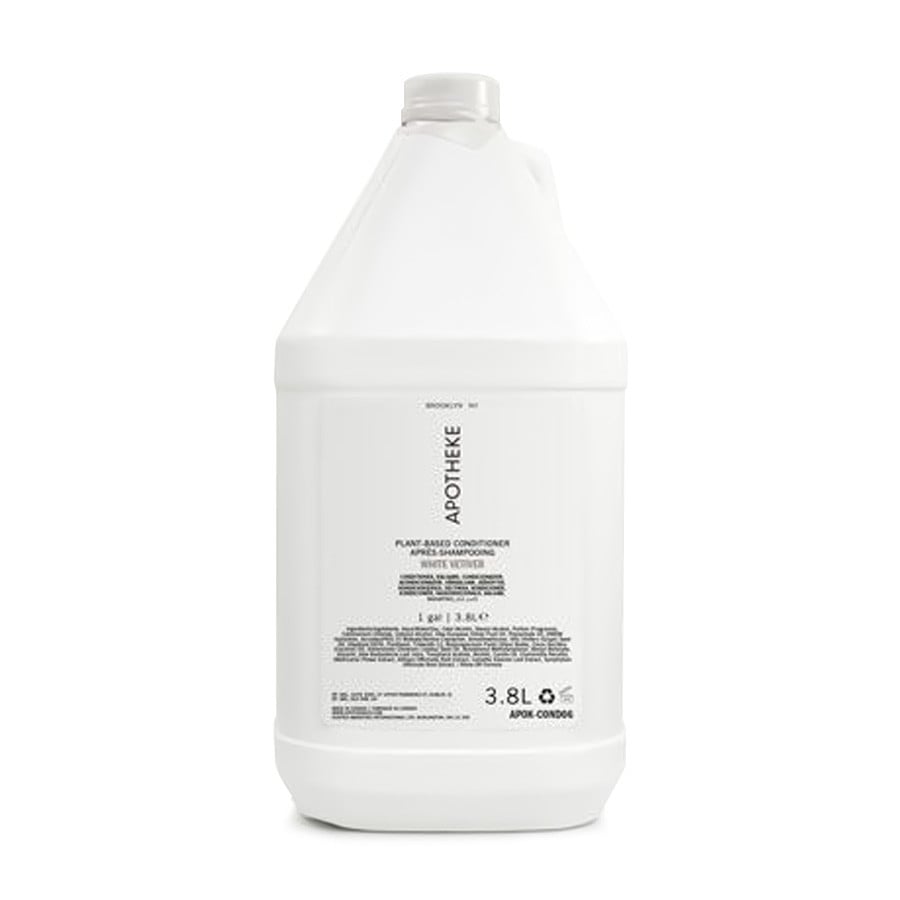 Case of 4 Apotheke White Vetiver Conditioner gallons with a pump
