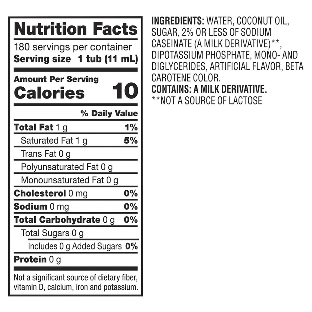 Coffee Creamer Ingredients