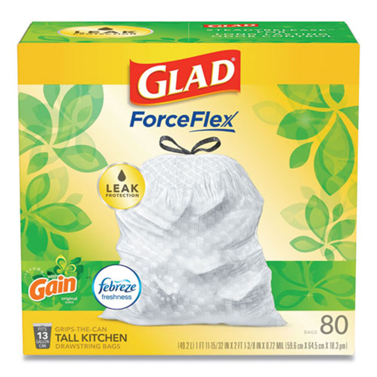 Glad OdorShield Tall Kitchen Drawstring Bags