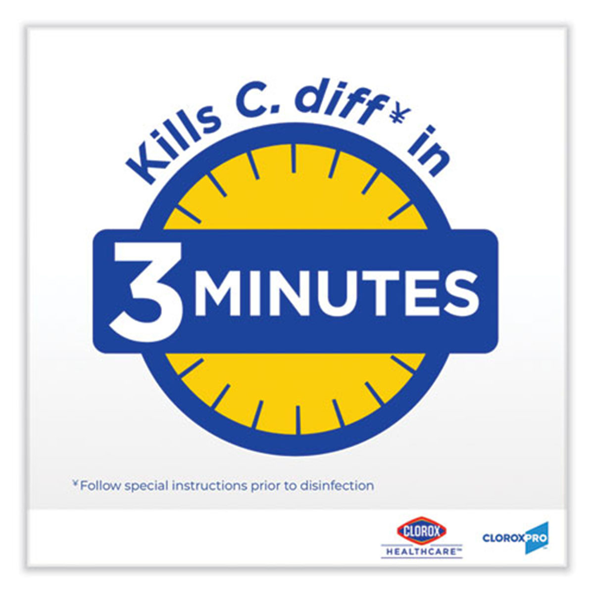 Clorox Germicidal Bleach Wipes – kills C. difficile spores in just 3 minutes