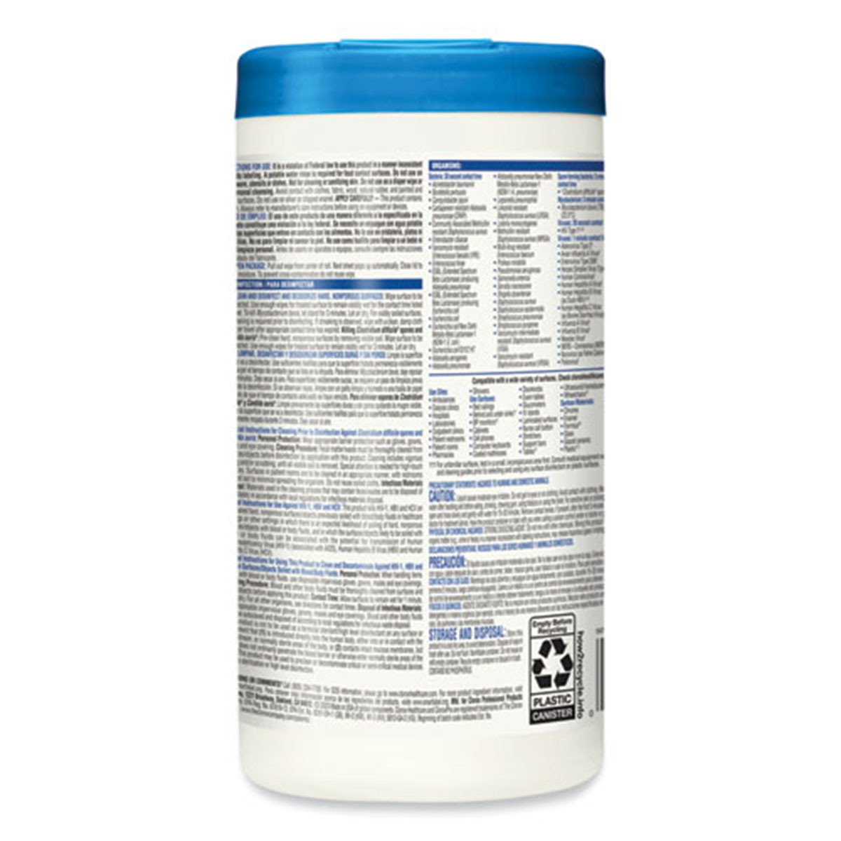 Bleach wipes canister – powerful disinfecting wipes for surfaces and gym equipment