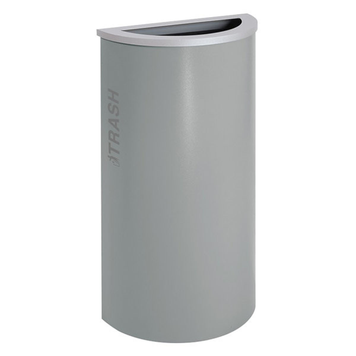 Kaleidoscope XL Series Steel Trash Receptacle, Grey, 8 Gallons