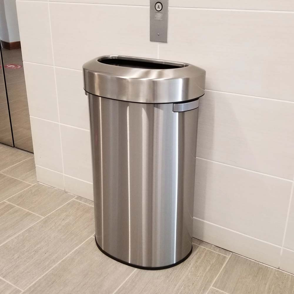 Semi-Round Trash Can