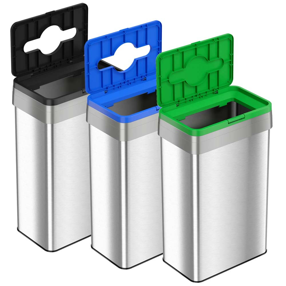 21 Gallon Compost/Recycle/Trash Bins Combo