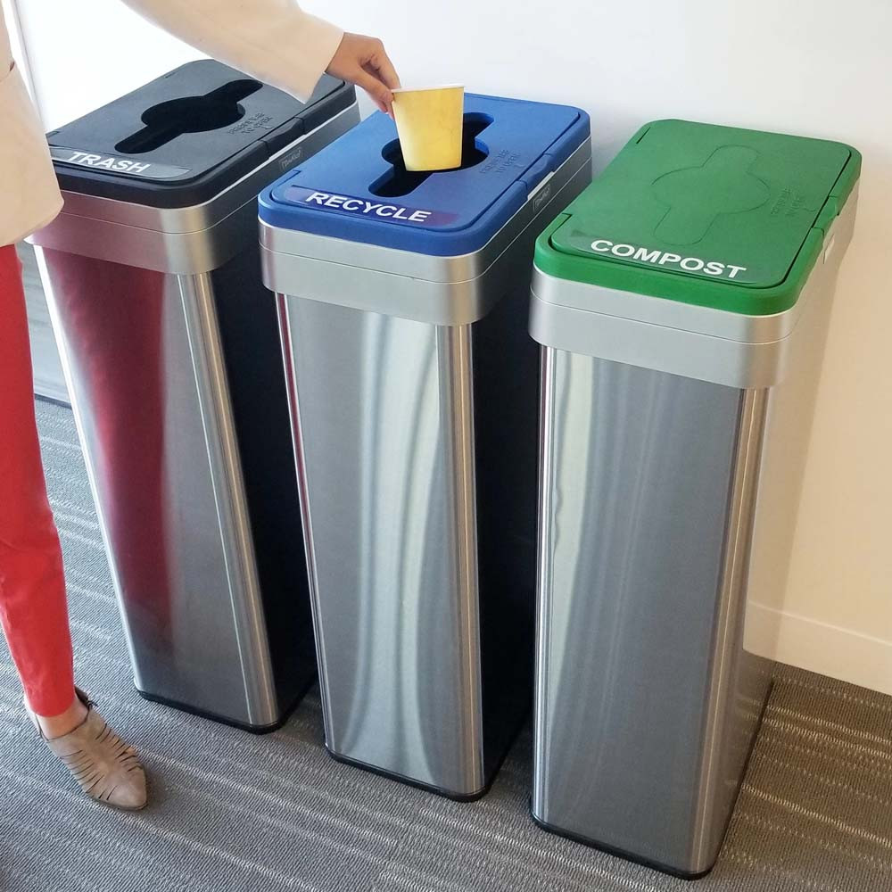 Compost/Recycle/Trash Bins Set