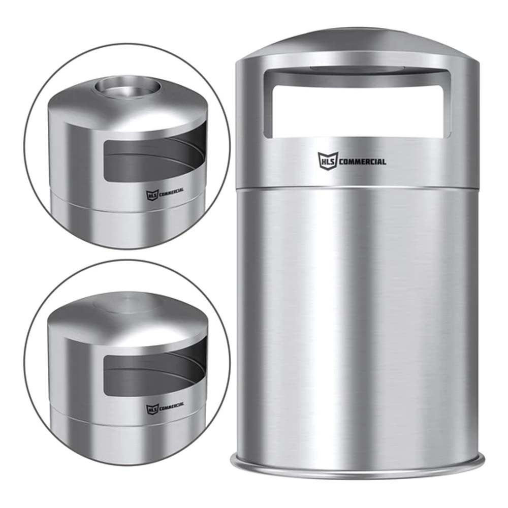 50 Gal Indoor Trash Can Dual Side-Entry, Interchangeable Ashtray