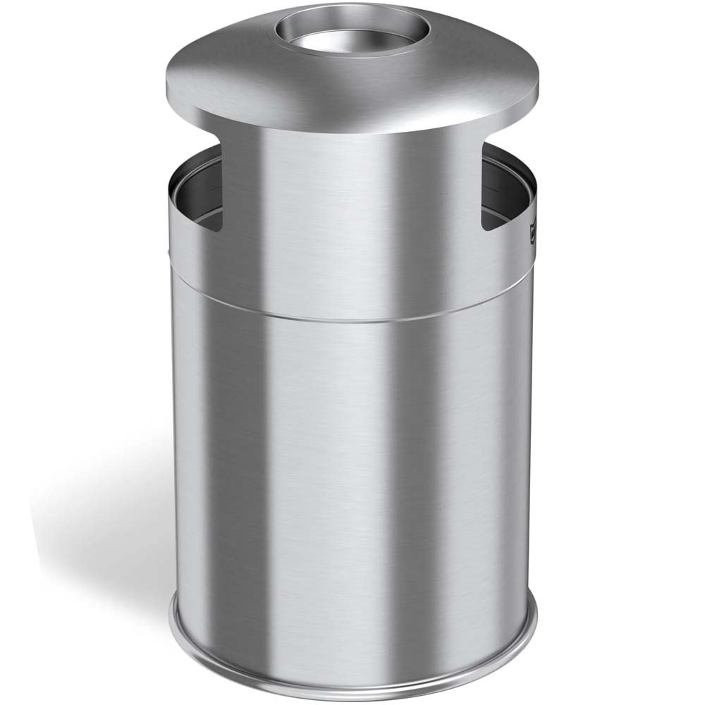 Dual Side-Entry, Interchangeable Ashtray Trash Bin