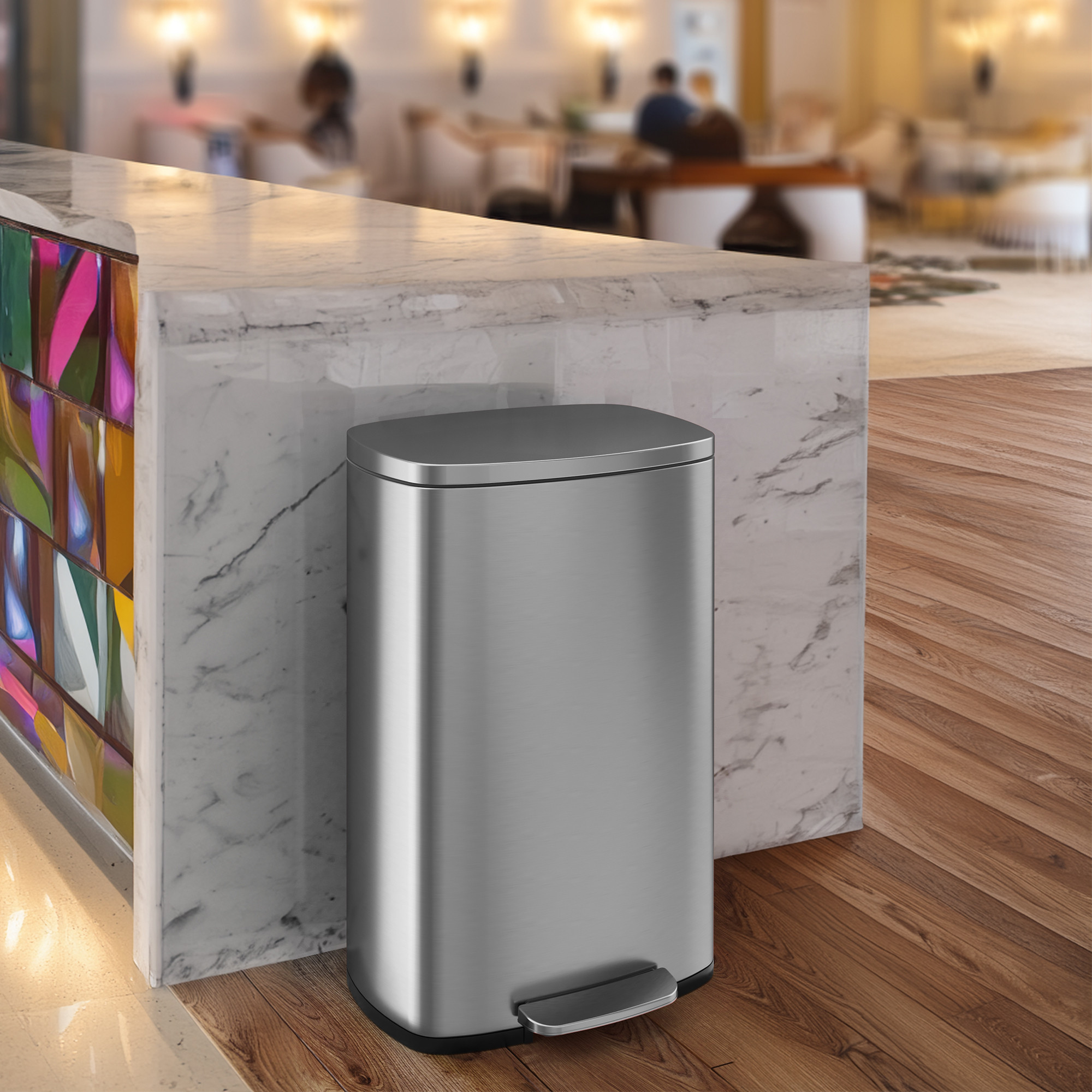13 gallon step trash can