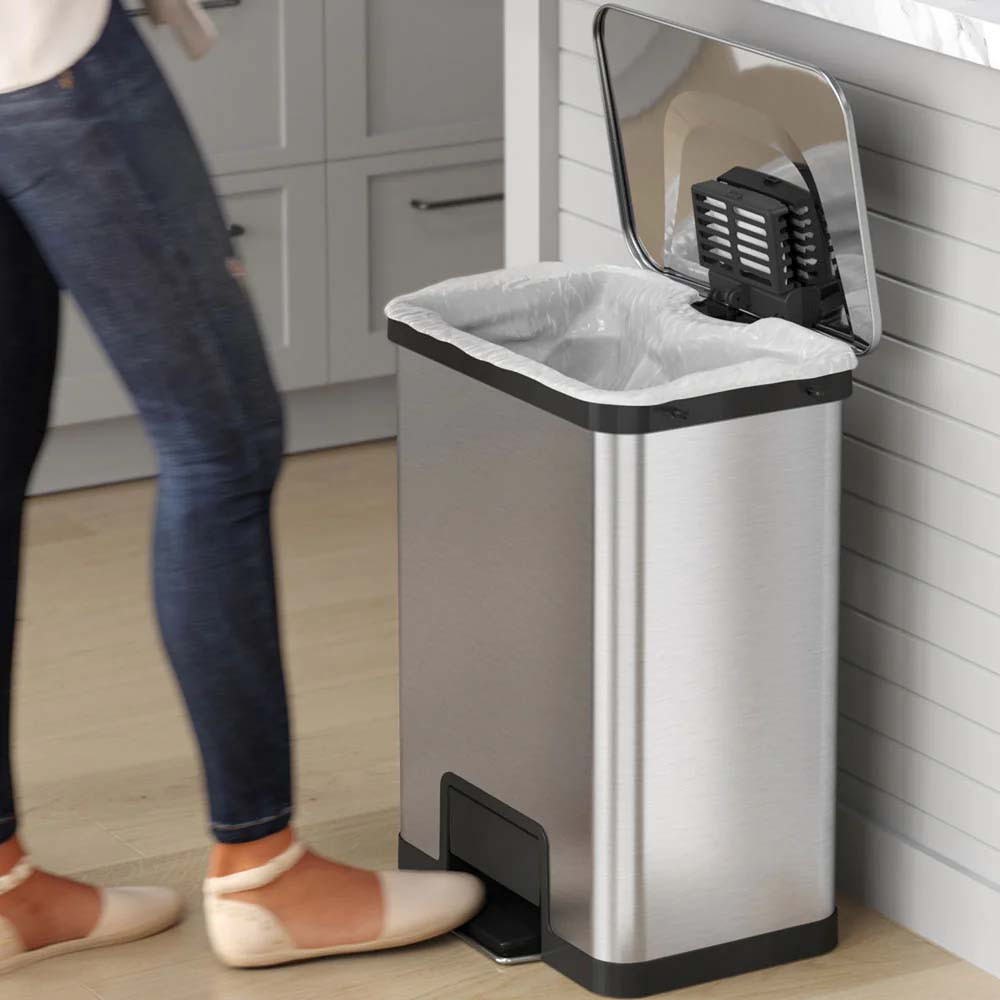 Touch-Free Stainless Steel Trash Can