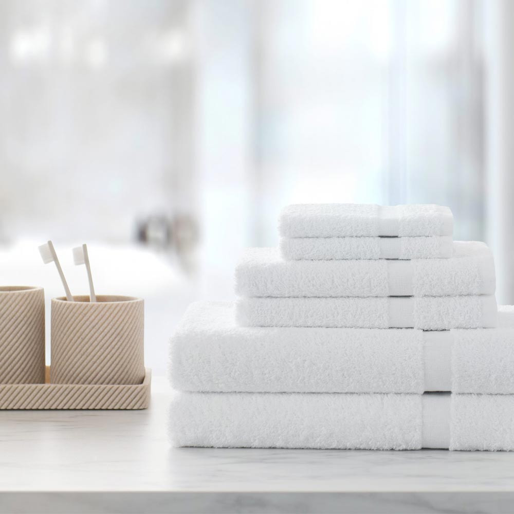 Admiral Collection Washcloth, 12" x 12", White (12/pack) | Monarch