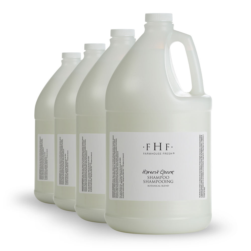 Eco‑refill of bulk gallons of FarmHouse Fresh Harvest Green Shampoo