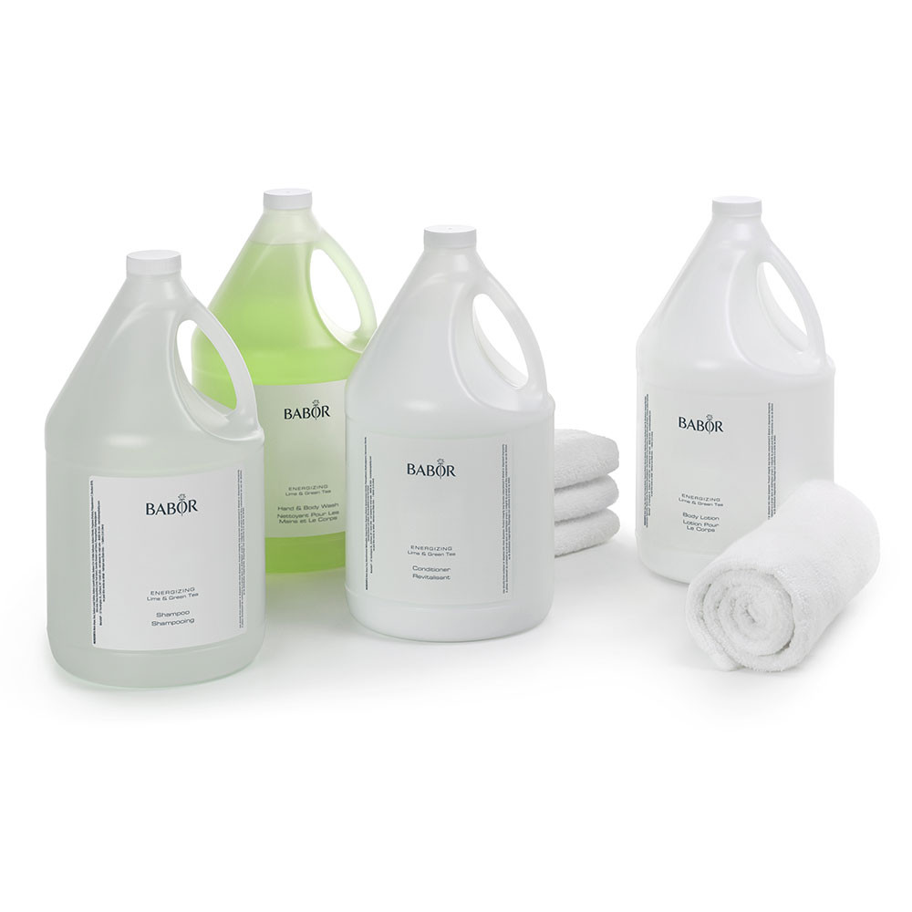 Four-pack Babor 1 Gallon Lime & Green Tea Conditioner with citrus & green tea