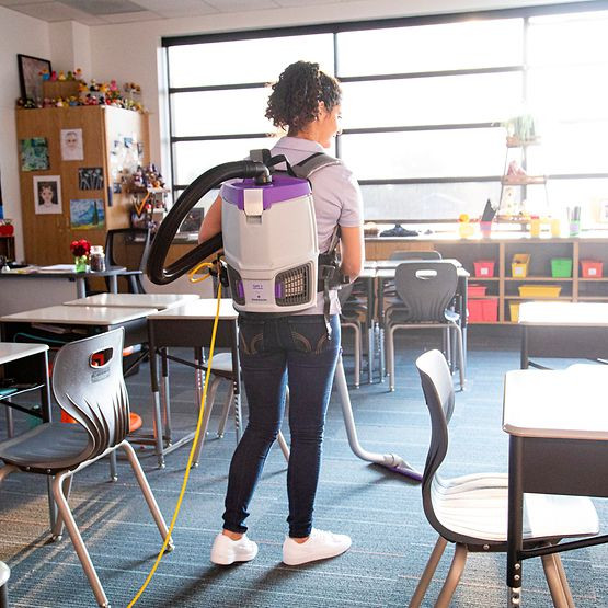 Hands-free operation with the GoFit 3 Cordless Backpack Vacuum