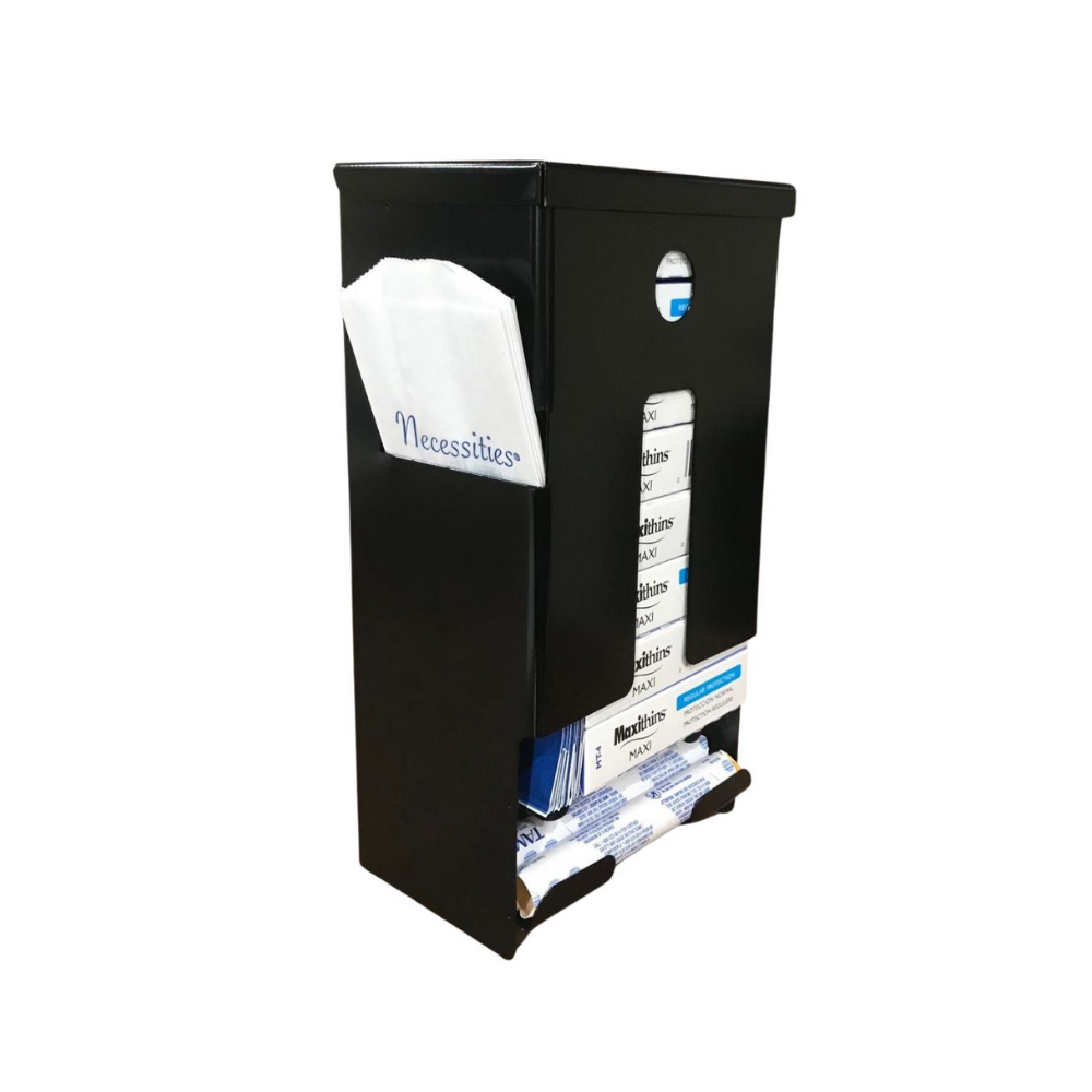 Tampon and Sanitary Pad Dispenser Kit in Black
