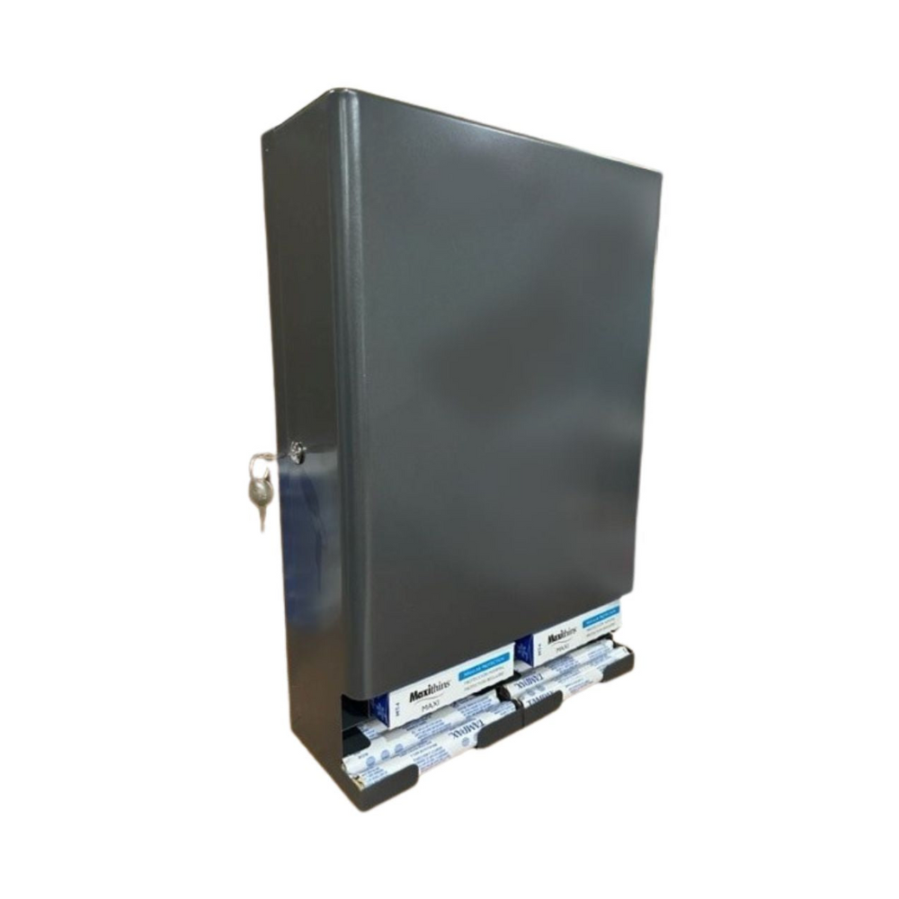 Tampon and Sanitary Napkin Dispenser For Public Restrooms