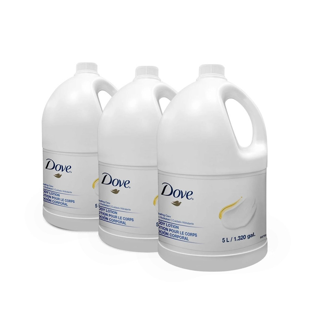 Three-pack of Dove Pro hydrating Body Lotion 5L bulk bottles