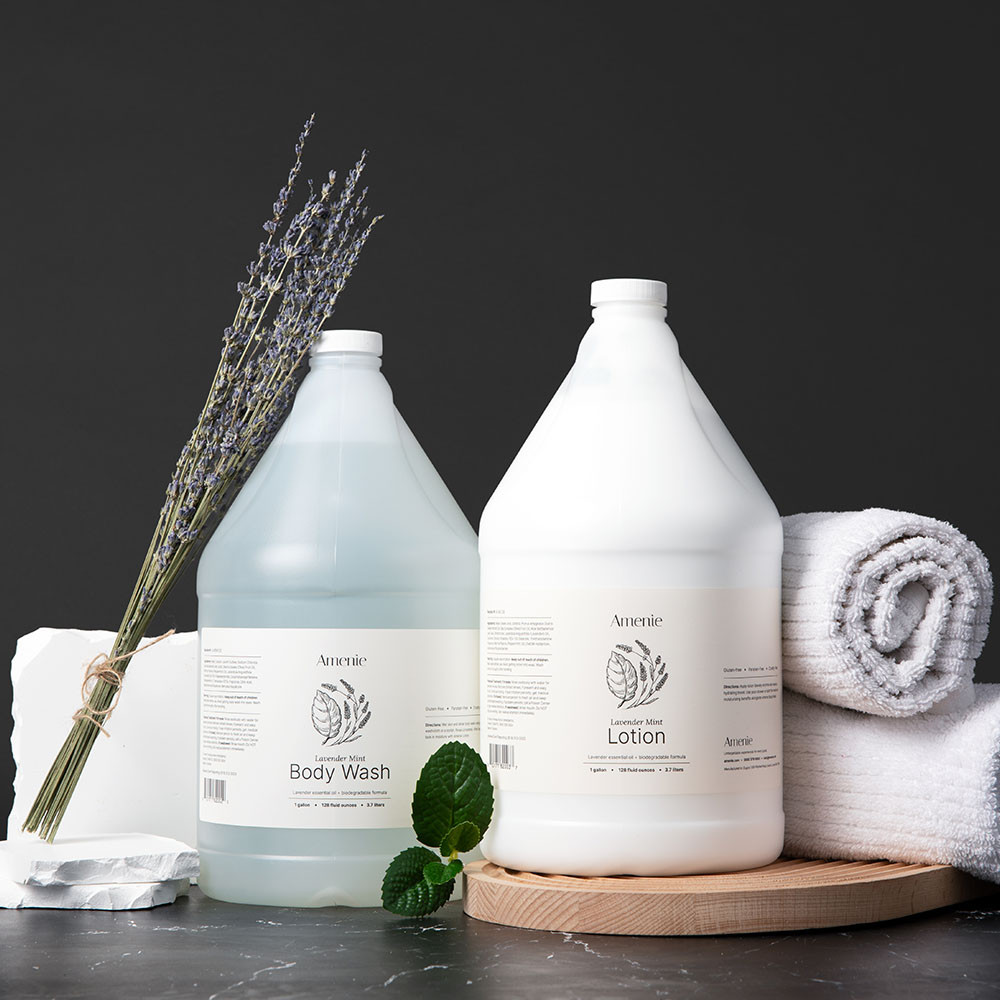 Spa-Grade Body Wash | Amenie 1 Gallon Lavender Mint Body Wash