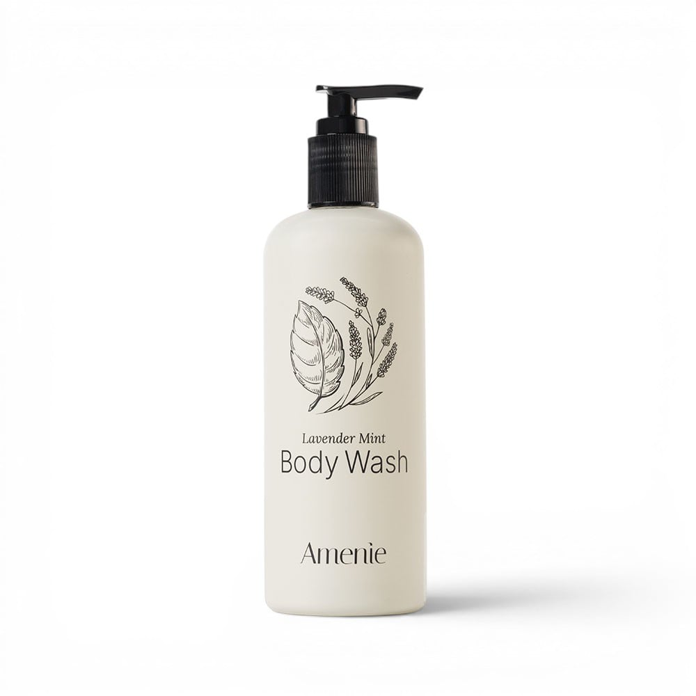Amenie Lavender Mint Body Wash 13.5oz Acquavera Dispenser