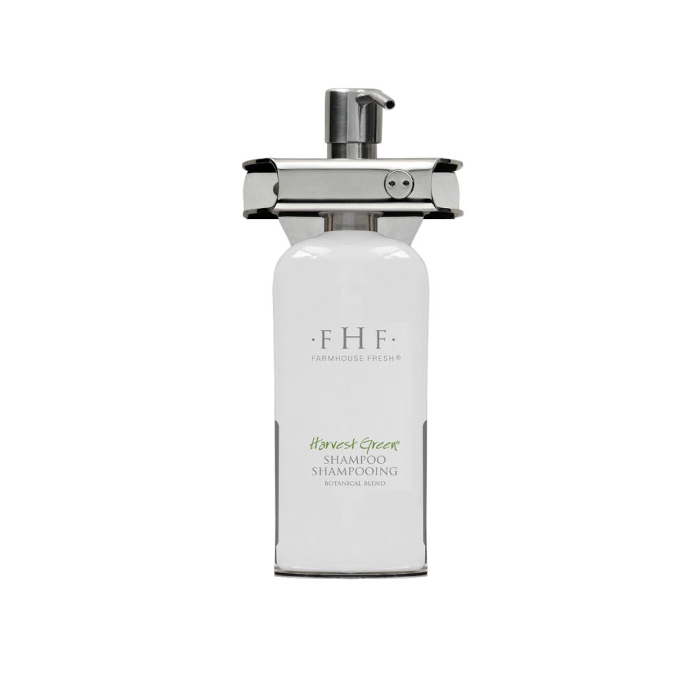 Aquamenities Single Amenity Station Fixture with Farmhouse Fresh Bottles