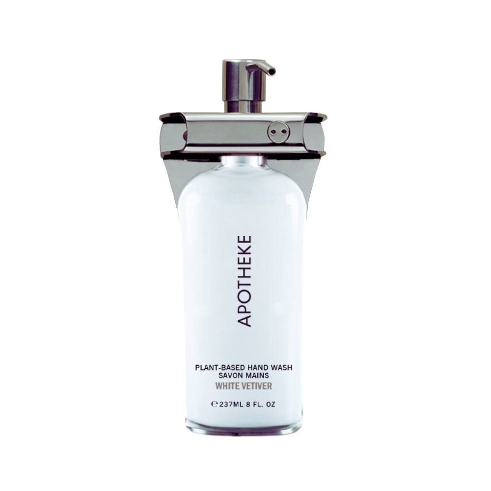Aquamenities Single Chamber with Apotheke White Vetiver Pump Bottles