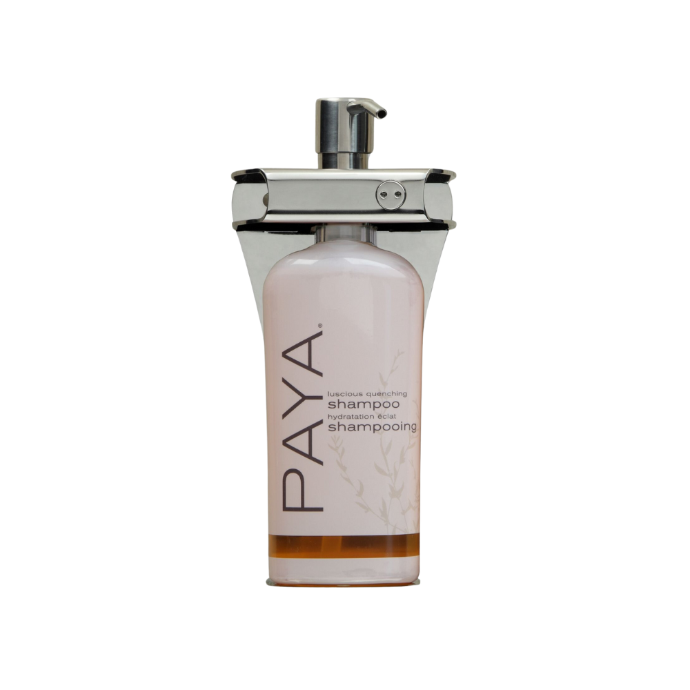 Aquamenities Single Amenity Station Fixture With Paya Shower Bottles