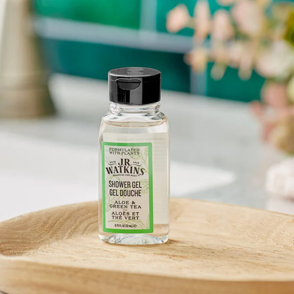 JR Watkins 0.75 oz Aloe & Green Tea Shower Gel for Hospitality