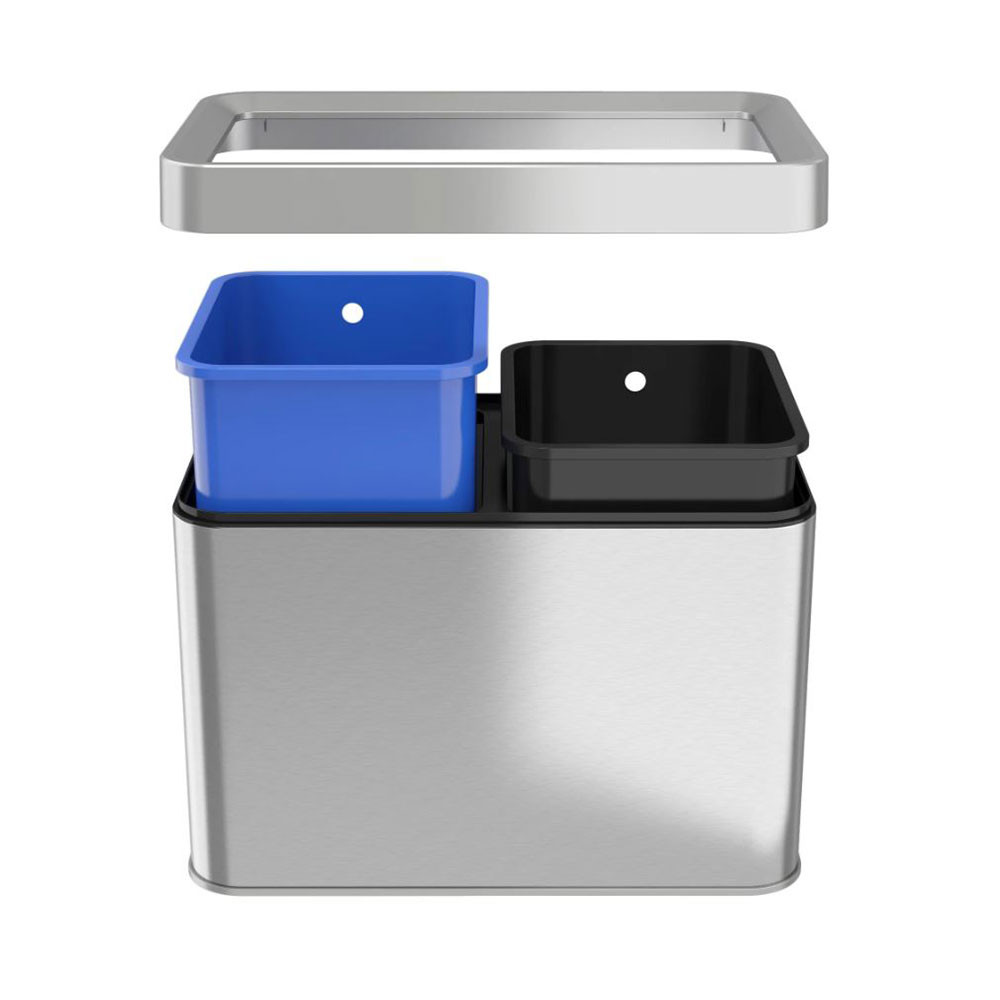 3.2 Gallon Stainless Steel Trash & Recycling Bin