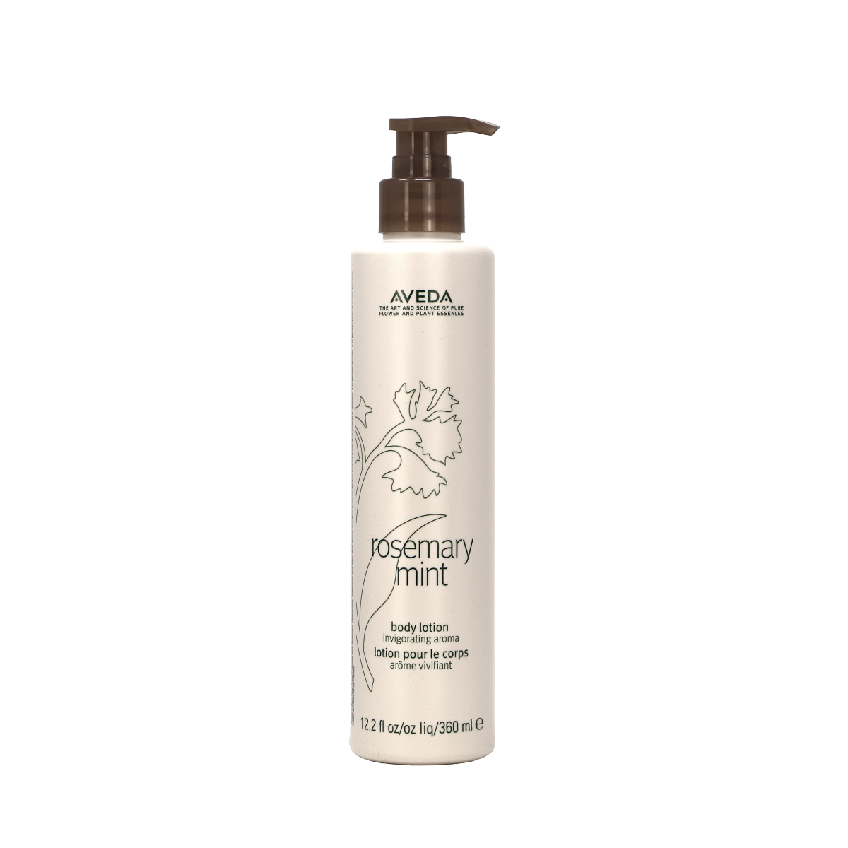 Aveda Rosemary Mint Body Lotion in 12oz Dovelok sealed pump bottle sold in bulk 24 per case