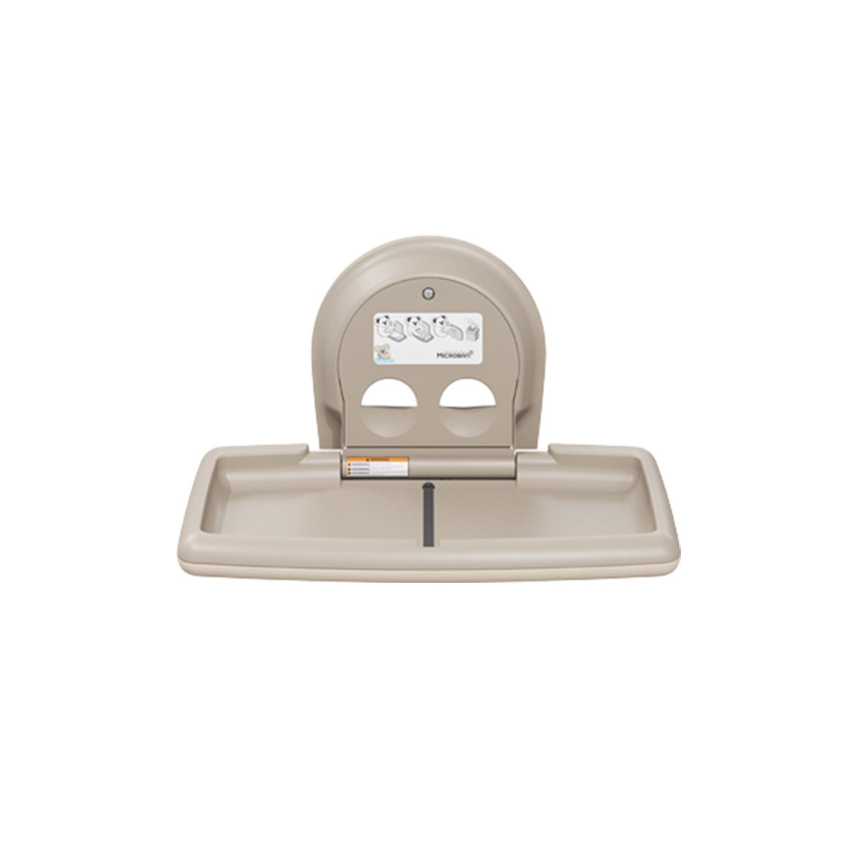 surface baby changing station horizontal