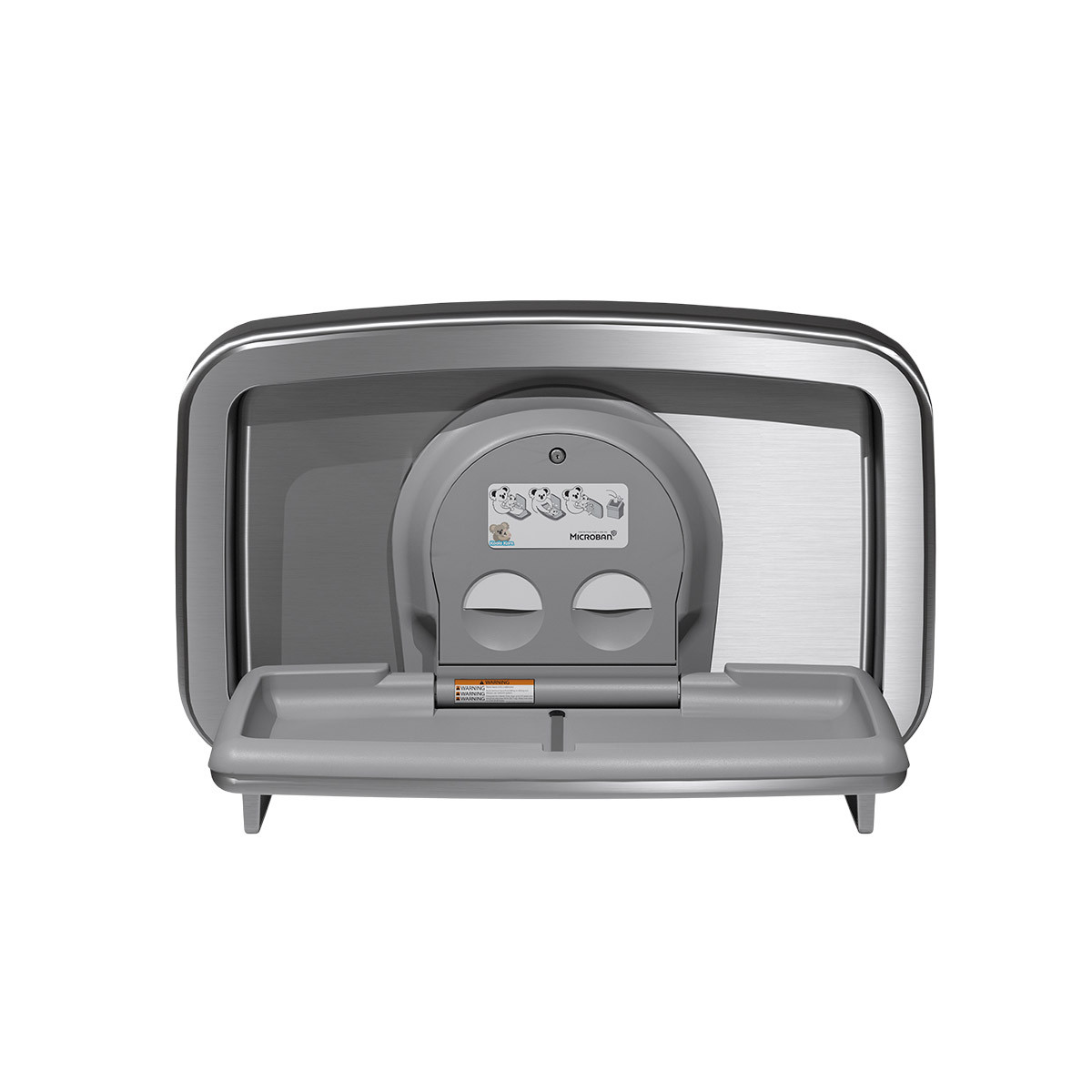 stainless steel wall-mounted baby station
