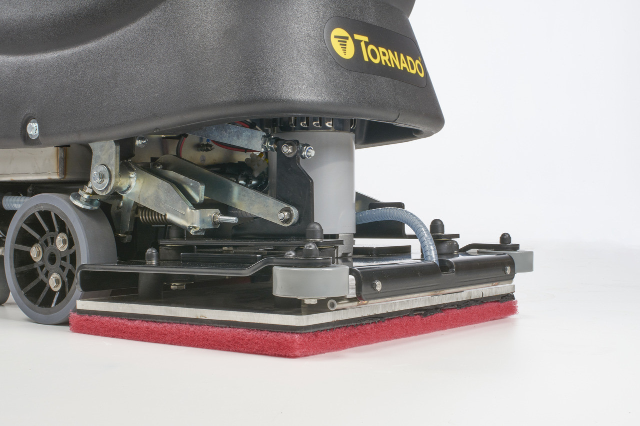 ergonomic walk-behind orbital floor scrubber