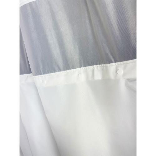 snap in shower curtain liner white