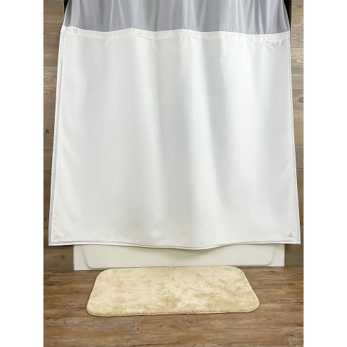 hookless shower curtain liner white 72 x 74