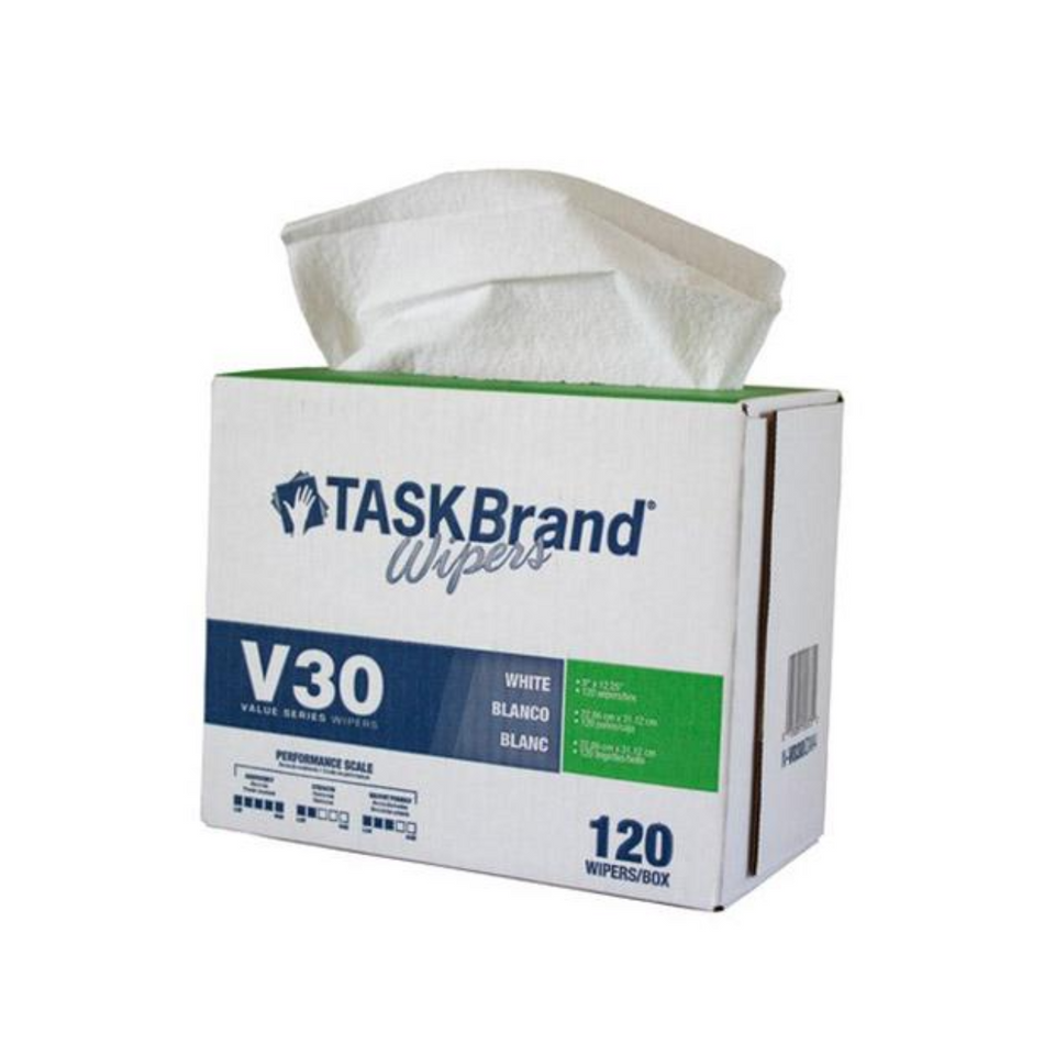 Low-lint cellulose dry wiper for glass and mirror cleaning applications