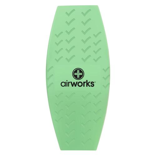 Compact hang tag air freshener for commercial restrooms with fresh scent