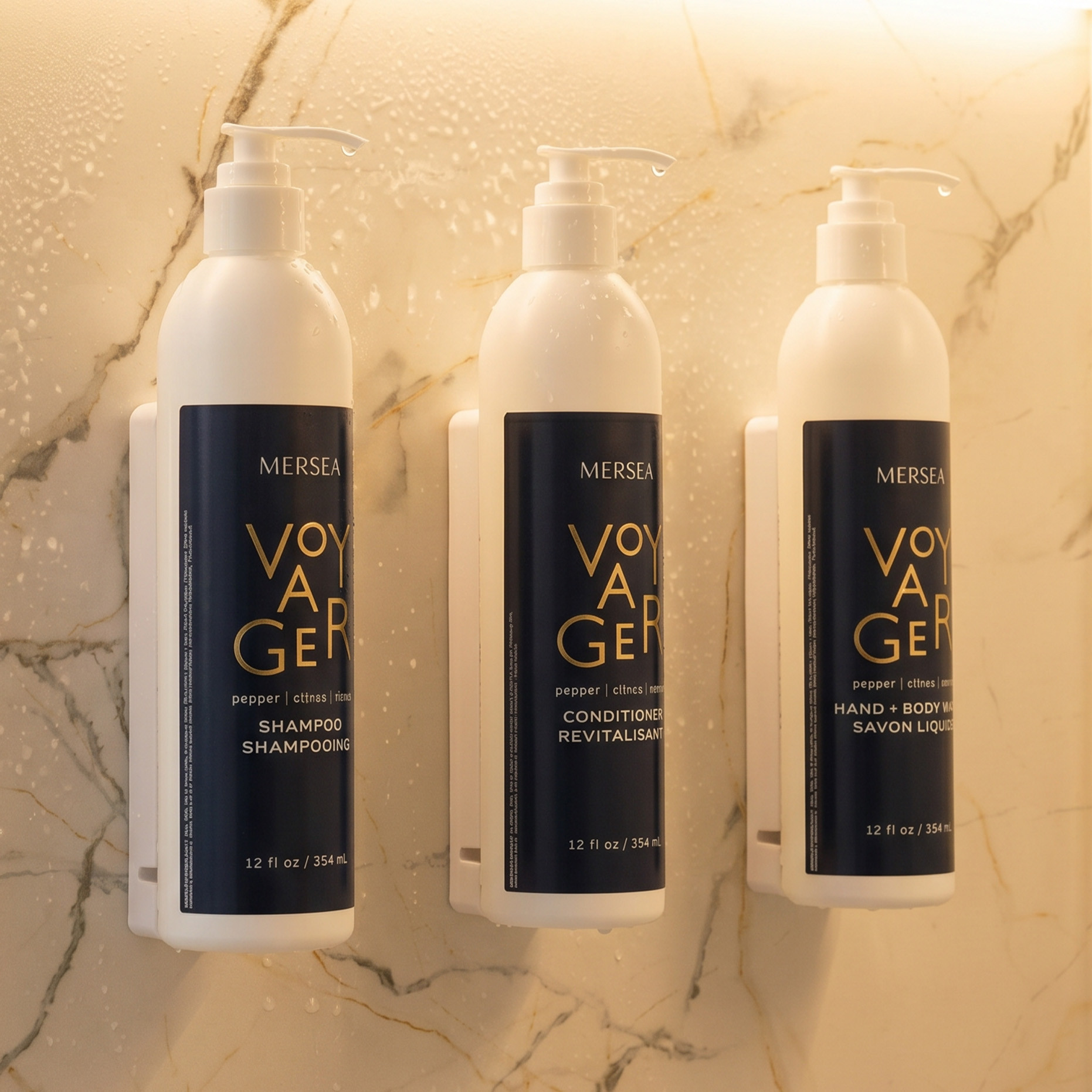 Mersea Voyager Shampoo, 12 oz Dovelok Sealed Pump Bottle