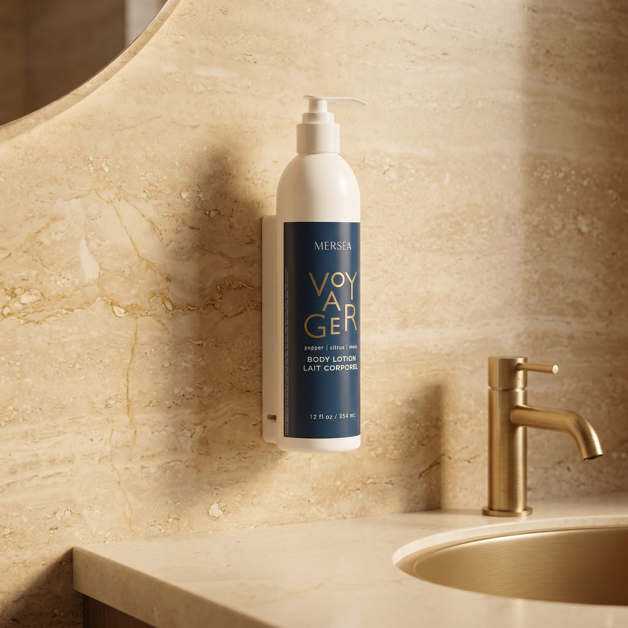 Mersea Voyager Body Lotion, 12 oz Dovelok Sealed Pump Bottle